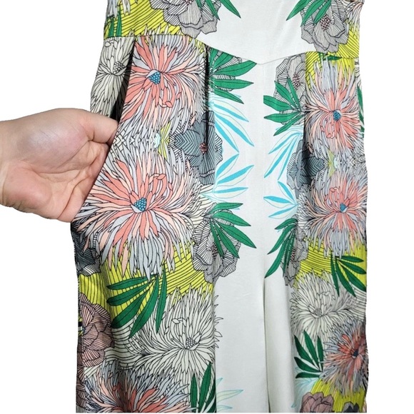 Corey Lynn Calter Sleeveless Floral Print Bloome Jumpsuit Size 10 - Picture 4 of 14